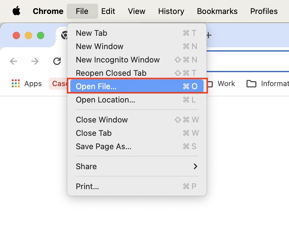 用 Google Chrome 開啟檔案