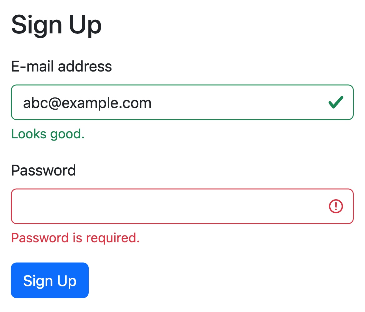 Add feedback using JavaScript